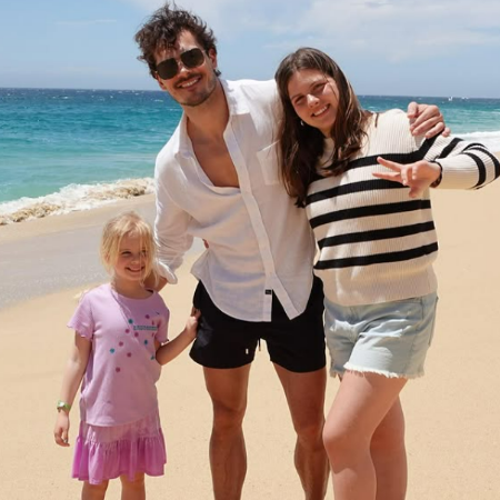 Gleb Savchenko with his two daughters, Olivia and Zlata.